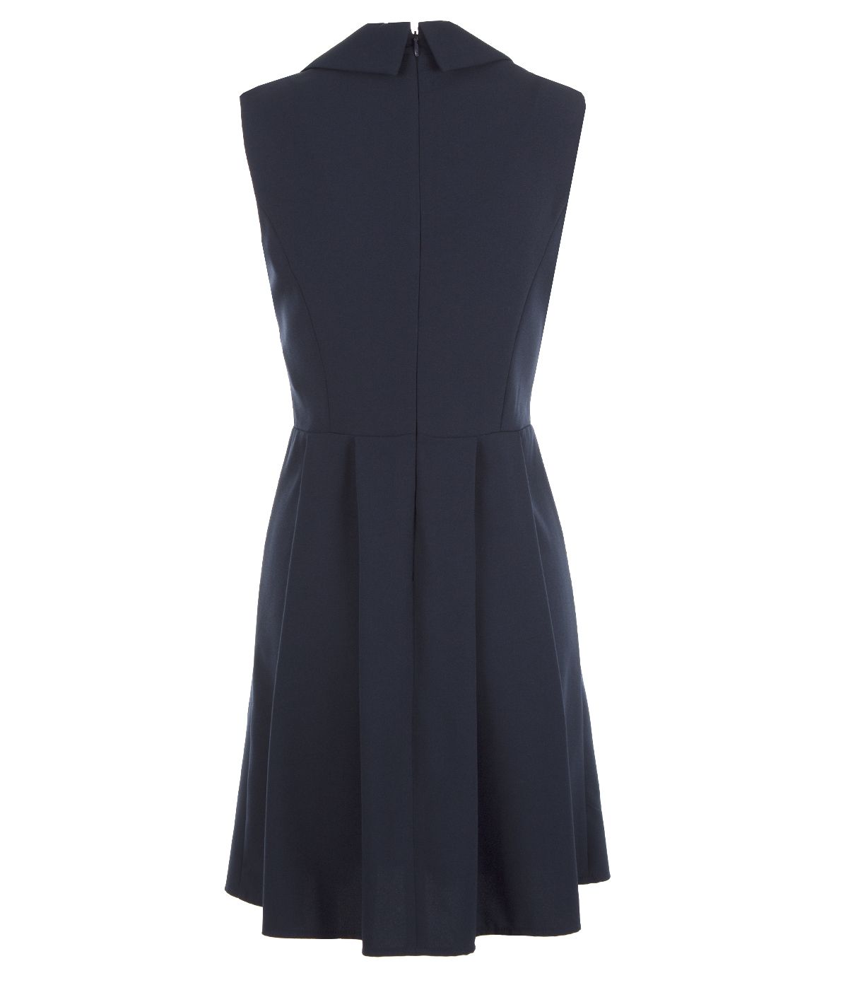 Dress with lapels and asymmetric zip closure 1